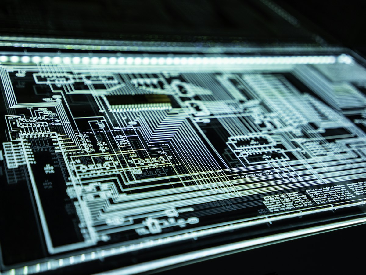 Close-up of a secure circuit board